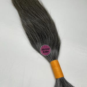 Non-Weft raw bulk grey human hair extensions unprocessed Braiding grey hair from Donors