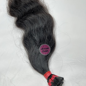 Wavy I-Tip Human Hair Extensions: Remy Keratin Fusion Micro Links