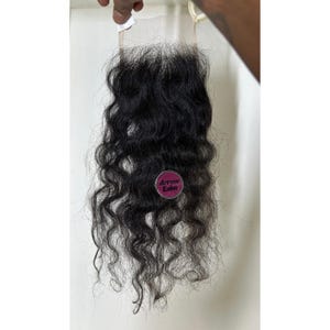 Natural Curly Lace Closure From India | Unprocessed Virgin Human Hair, Free/Middle Part