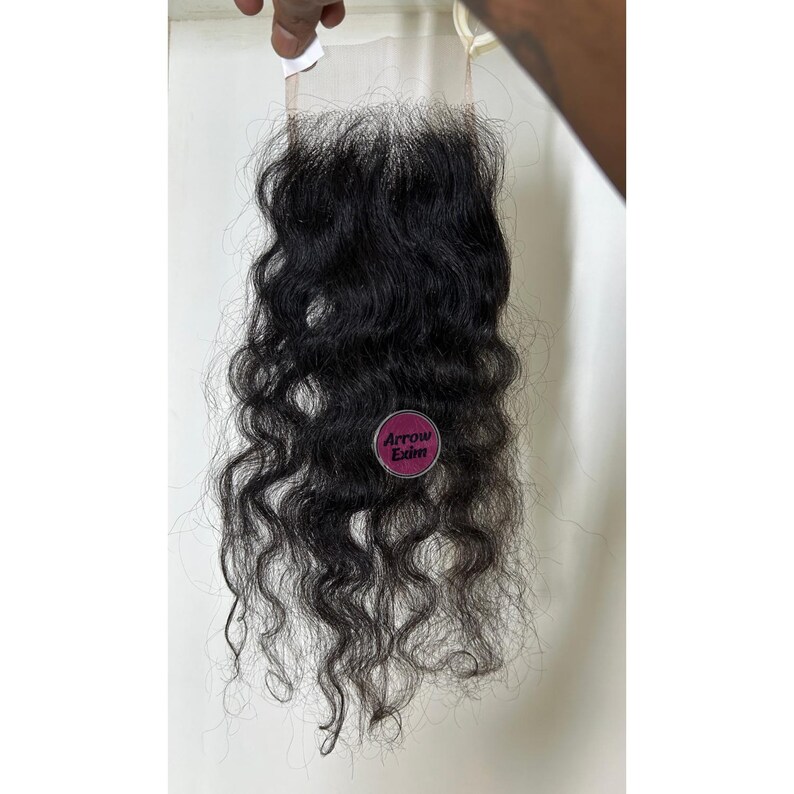 Natural Curly Lace Closure From India | Unprocessed Virgin Human Hair, Free/Middle Part