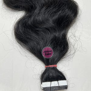 Natural Wavy Tape-In Hair Extensions Single Donor | 100% Remy Human Hair | Raw Unprocessed Seamless Volume