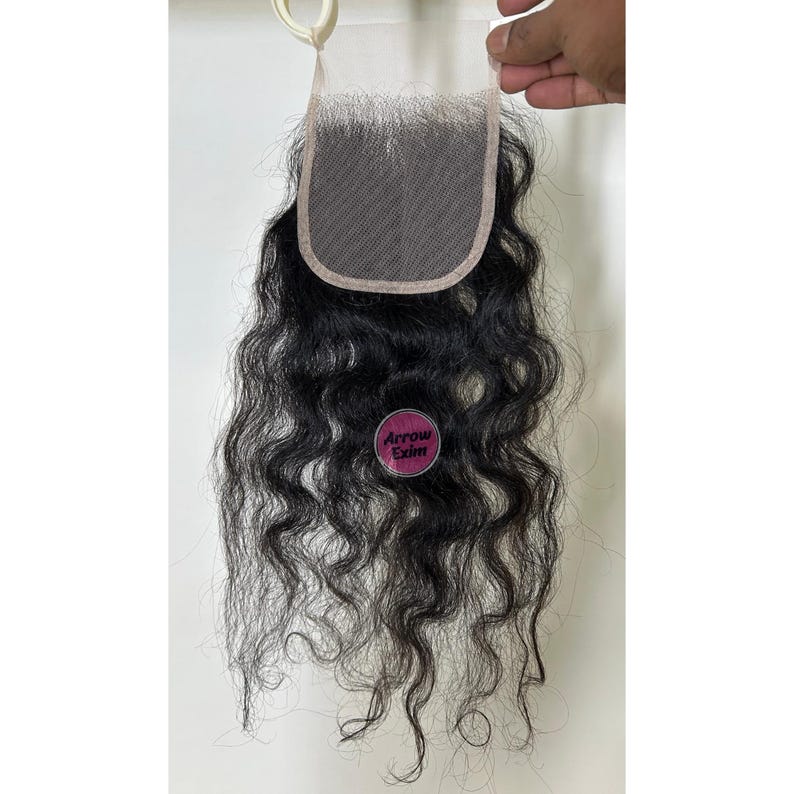 Natural Curly Lace Closure From India | Unprocessed Virgin Human Hair, Free/Middle Part