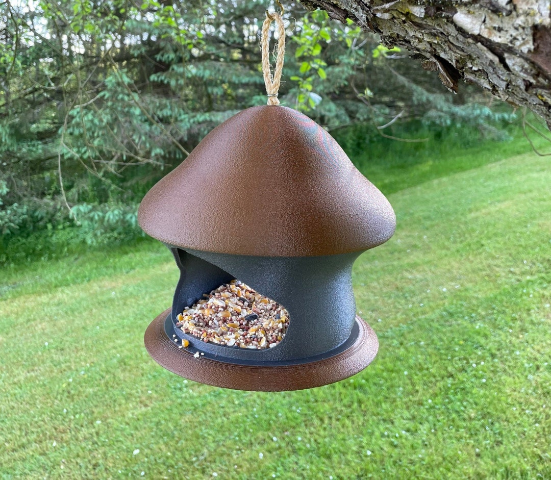 Copper Mushroom Bird Feeder Etsy