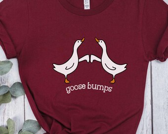 Goose Bumps, Funny Goose Shirt, Silly Goose Shirt, Goose T-Shirt, Duck, Fist Bump Shirt, Unisex Silly Goose Shirt, Random, Weird, Funny