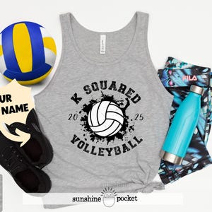 Custom Team Name Volleyball Unisex Tank Tops, Colors Available, Sand Volleyball Team Tanks, Beach Volleyball Top, Custom Team Name Shirts