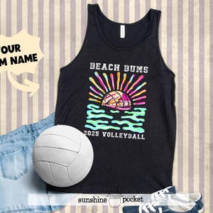 Custom Team Name Volleyball Unisex Tank Tops, Colors Available, Sand Volleyball Team Tanks, Beach Volleyball Top, Custom Team Name Shirts