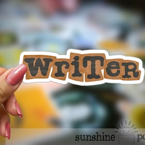 Rustic Writer Sticker, Author Laptop Writing Sticker, Writer Gift, Nanowrimo Typewriter, Writer Motivation, Indie Writer Fiction Literary