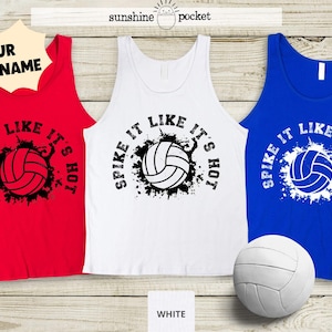 Custom Team Name Volleyball Unisex Tank Tops, Colors Available, Sand Volleyball Team Tanks, Beach Volleyball Top, Custom Team Name Shirts