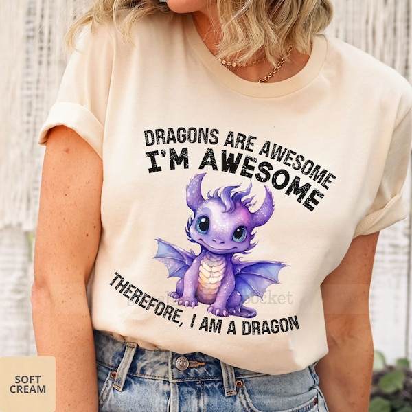 Dragon Lover Shirt, Dragons Are Awesome, I'm Awesome, Dragon Fan, Little Black Dragon, Cute Dragon Shirt, Fantasy Dragon Tshirt, Dragon Gift