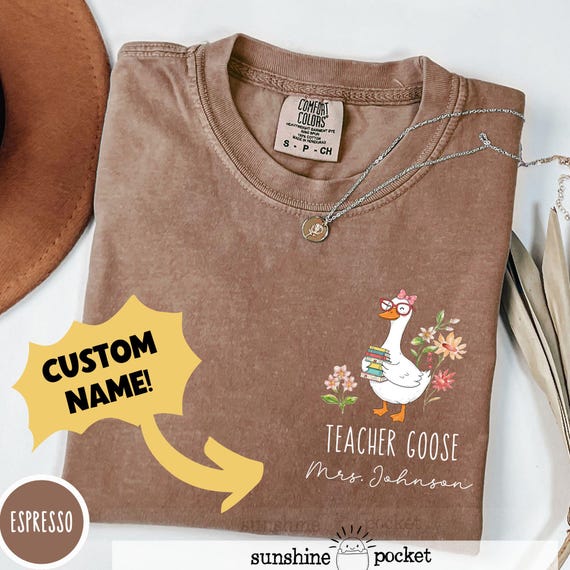 Silly Goose Teacher Shirt, Comfort Colors Teacher, Teacher Goose, Welcome Back Class Back To School Custom Teacher T-Shirt, Personalized