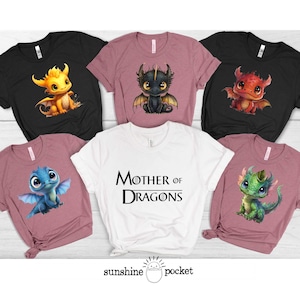 Mother Of Dragons, Family Dragon Shirts, Funny Mother's Day Family Shirts, Father of Dragons, Baby Dragon Shirts, Kid's Dragon t-shirts