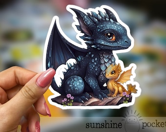 Dragons Sticker, Fantasy, Bookish Laptop Sticker, Booktok, Merch, Wing Dragon Fourth Empyrean Tairn Andarna Golden Dragon