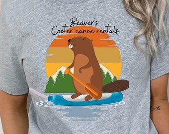 Funny Beaver Canoe Rentals Tee - Nurse Gift - Soft Cotton Shirt