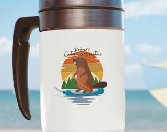 Tazza da viaggio divertente per infermieri: noleggio canoe Beaver's Cooter, regalo per lui/lei