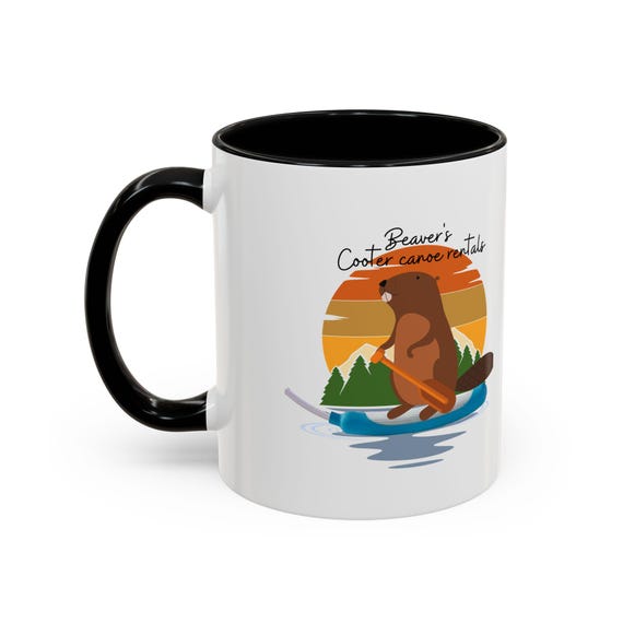 Beaver's cooter canoe rentals mug, 11oz