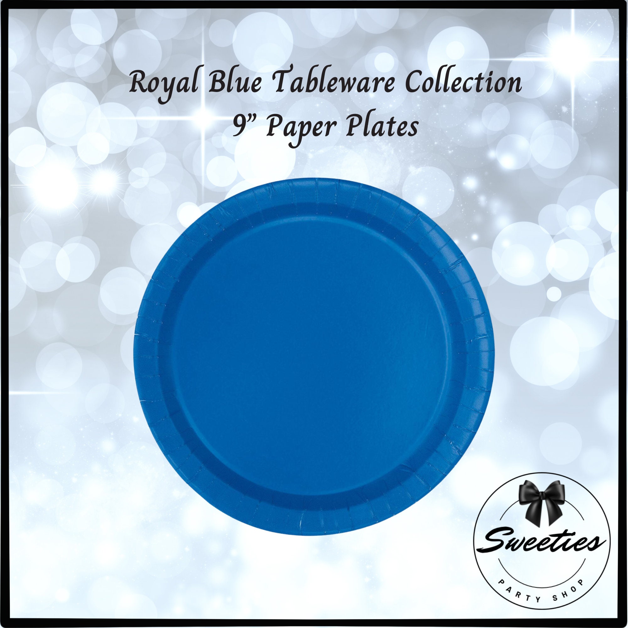 ROYAL BLUE Dessert Paper Plates Party Plates Disposable Etsy