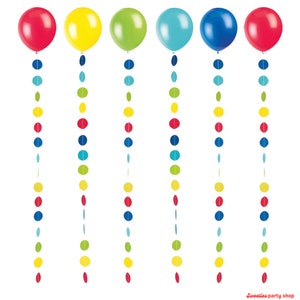 RAINBOW BALLOONS & GARLAND - Latex Rainbow Balloons, 12” Balloons, Balloons With Tails - S002