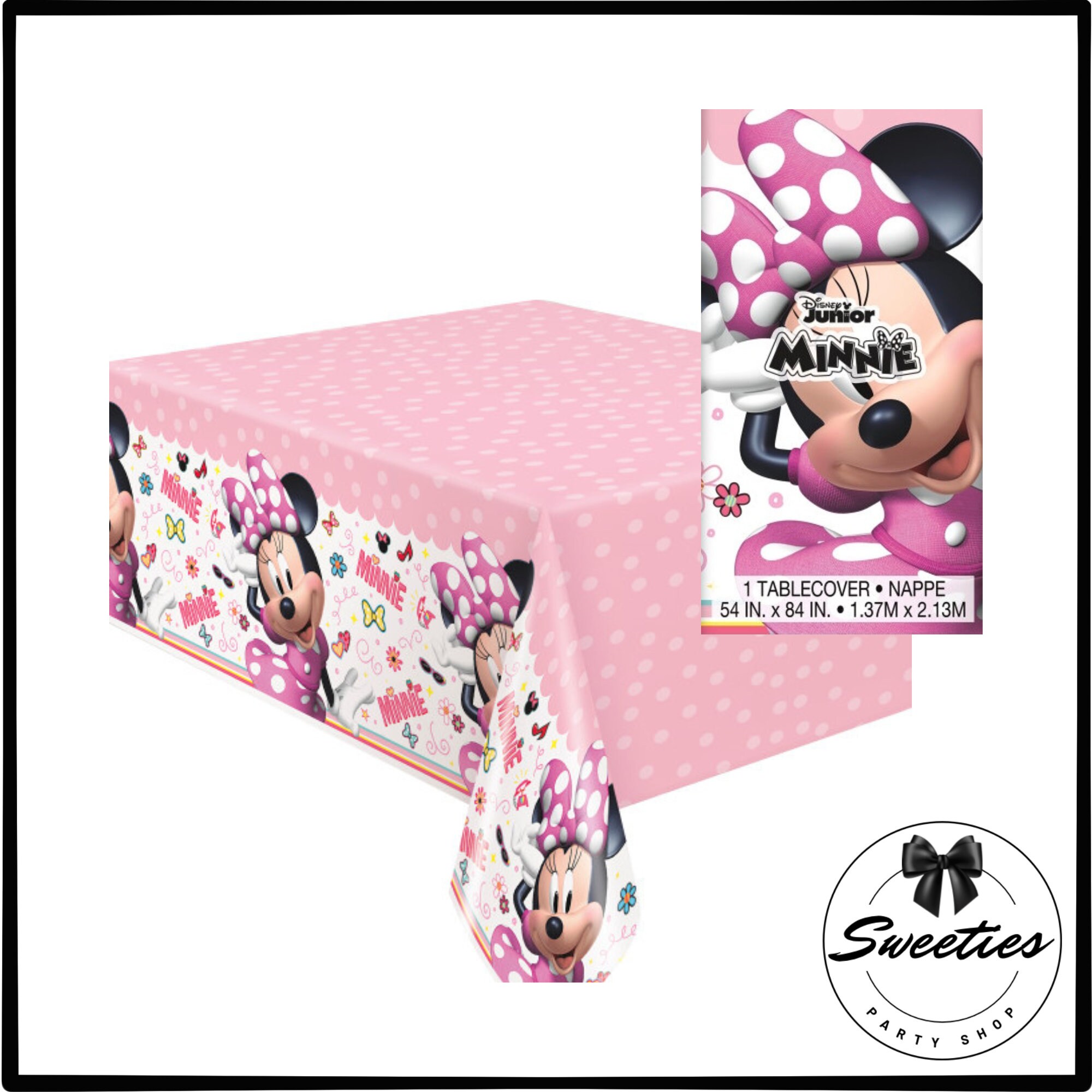 MINNIE MOUSE Plastic Tablecloth Rectangle Tablecloth Etsy