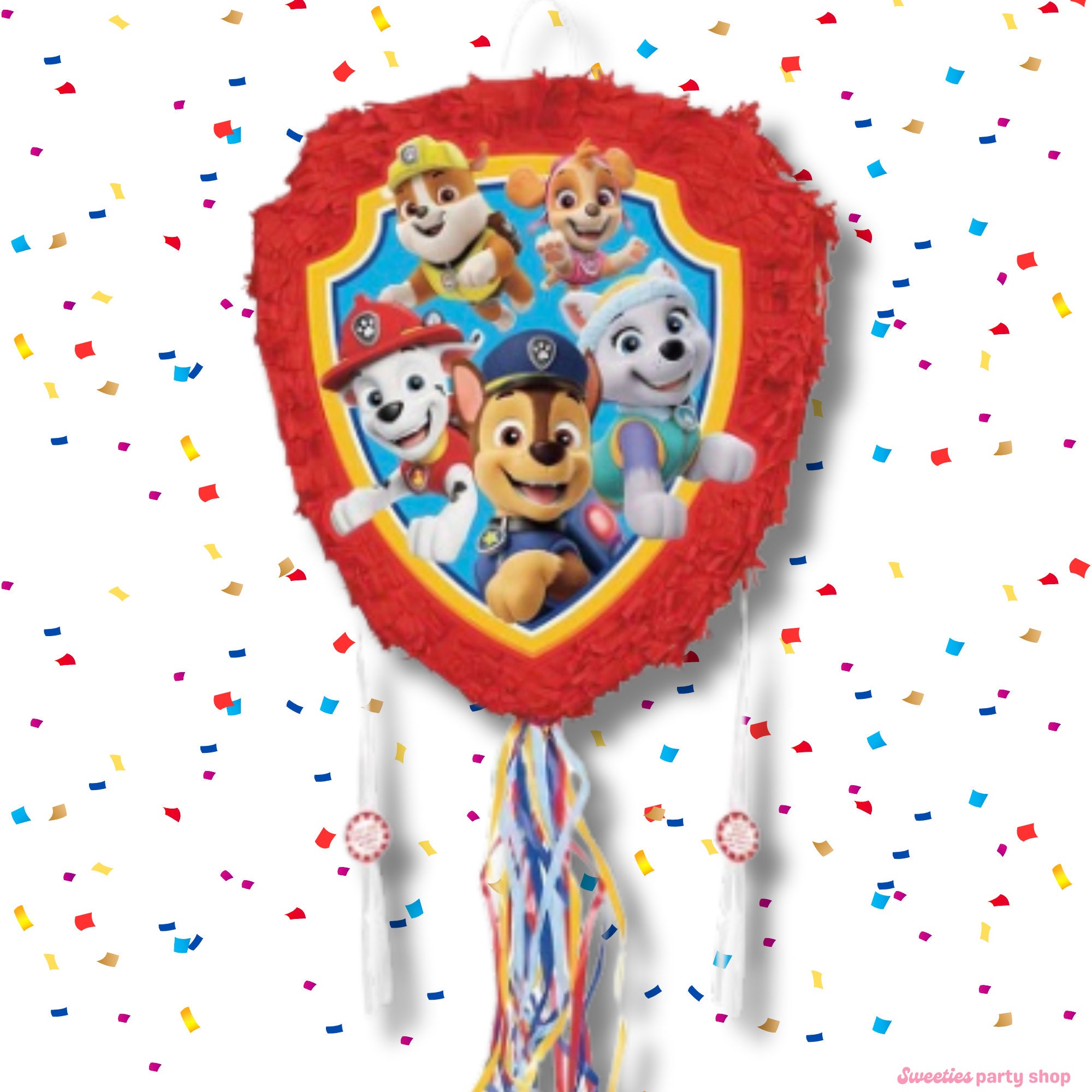 PAW PATROL Piñata Decoration Mighty Pups Themed Birthday Party Piñata ...