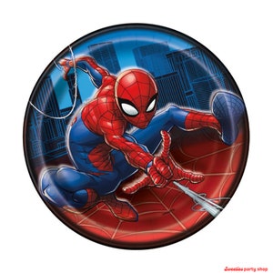 Platos de papel de SPIDER-MAN - Platos para fiestas, platos desechables, platos de postre, platos para tartas, vajilla de Spiderman, artículos para fiestas de Spider-Man - S007