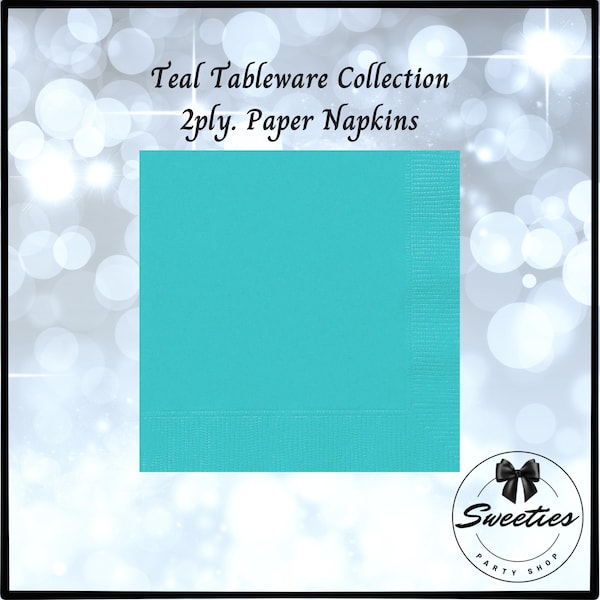 Teal Napkins Etsy