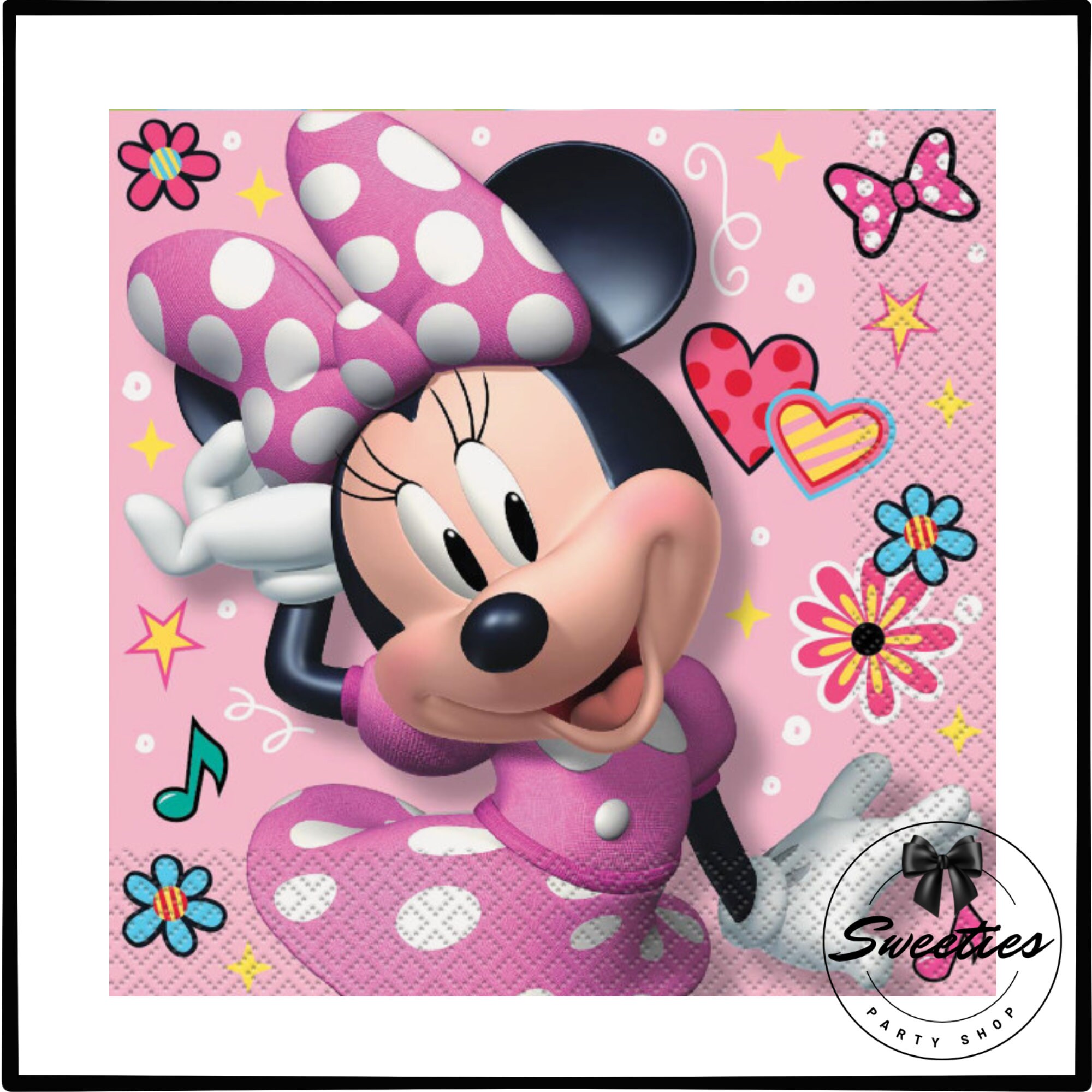 MINNIE MOUSE Paper Lunch Napkins Party Napkins Disposable Napkins Dinner Napkins Lunch Napkins Minnie Mouse Birthday Disney