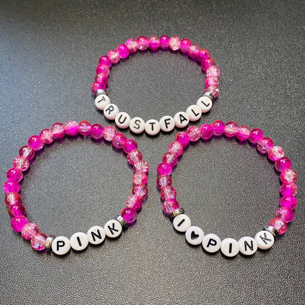 Pink Trustfall Tour Bracelets