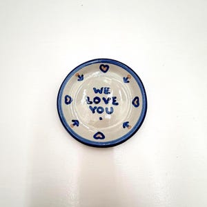 M.A. Hadley Pottery We Love You Valentines Day Coaster or Wall Art
