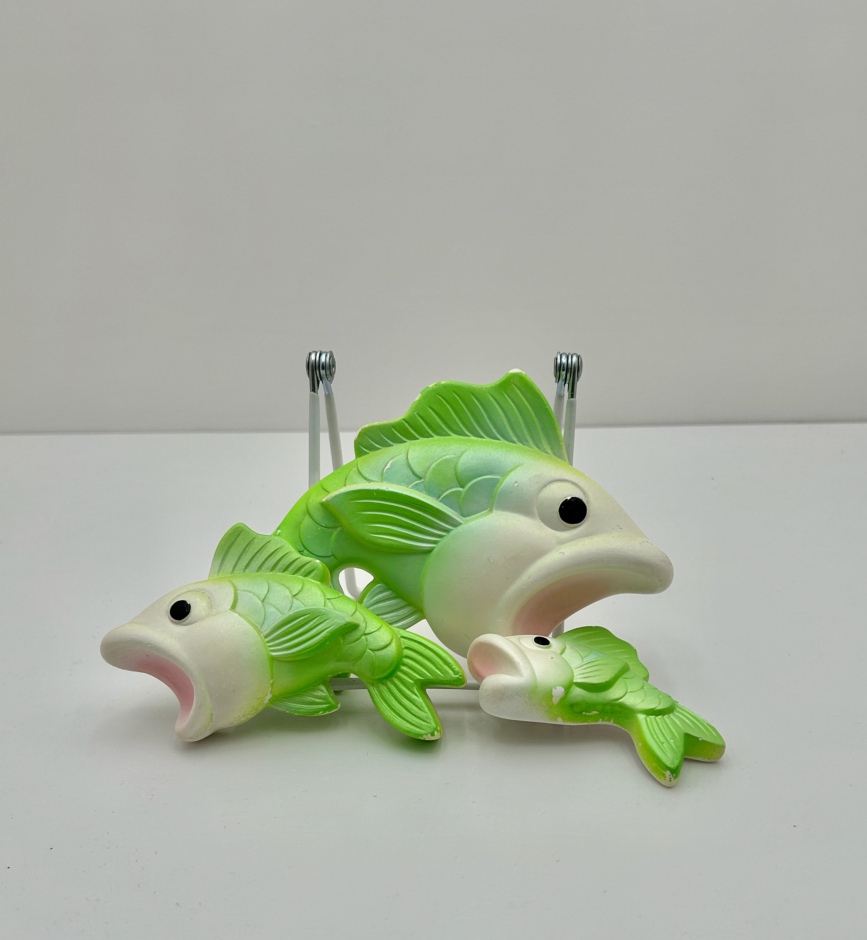 Herman Miller Chalkware MCM Green Fish Wall Art