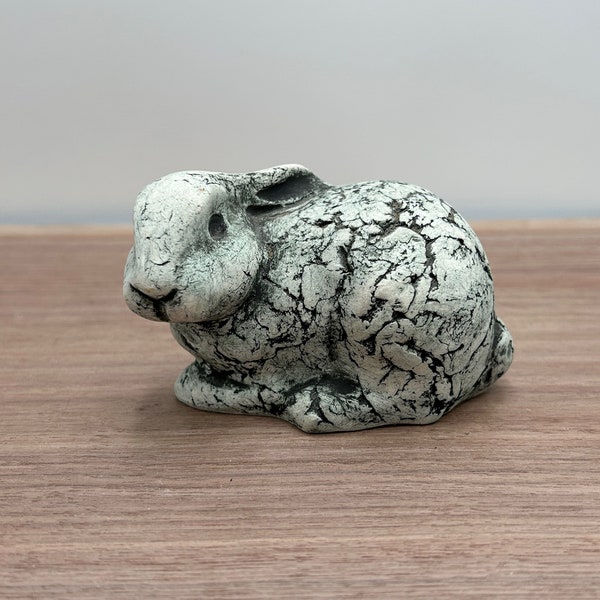 Pottery Rabbit Figurine from Mt. St. Helen Ash Artist Signed