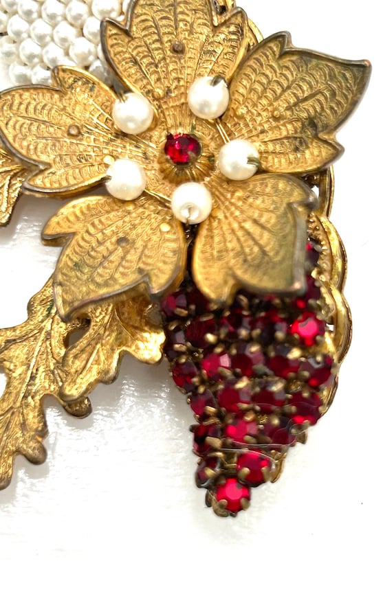 Miriam Haskell Signed Gold Tone with Small Pearls… - image 6