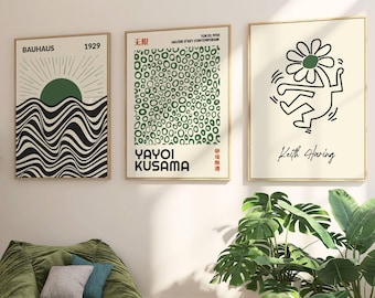 Modern Art Prints Set | Haring, Kusama, Picasso Inspired (Digital Download)