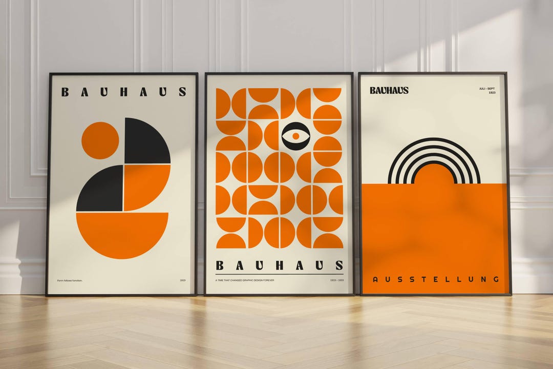 Bauhaus Poster Set | Modern Geometric Prints (digital Download) - Etsy
