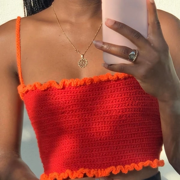 RUFFLE CROCHET TOP - !pdf only! crochet pattern