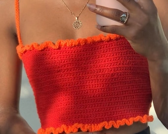 RUFFLE CROCHET TOP - pdf only - crochet pattern