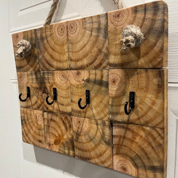 Wooden Key Holder, Made from Recycled Pallet Wood