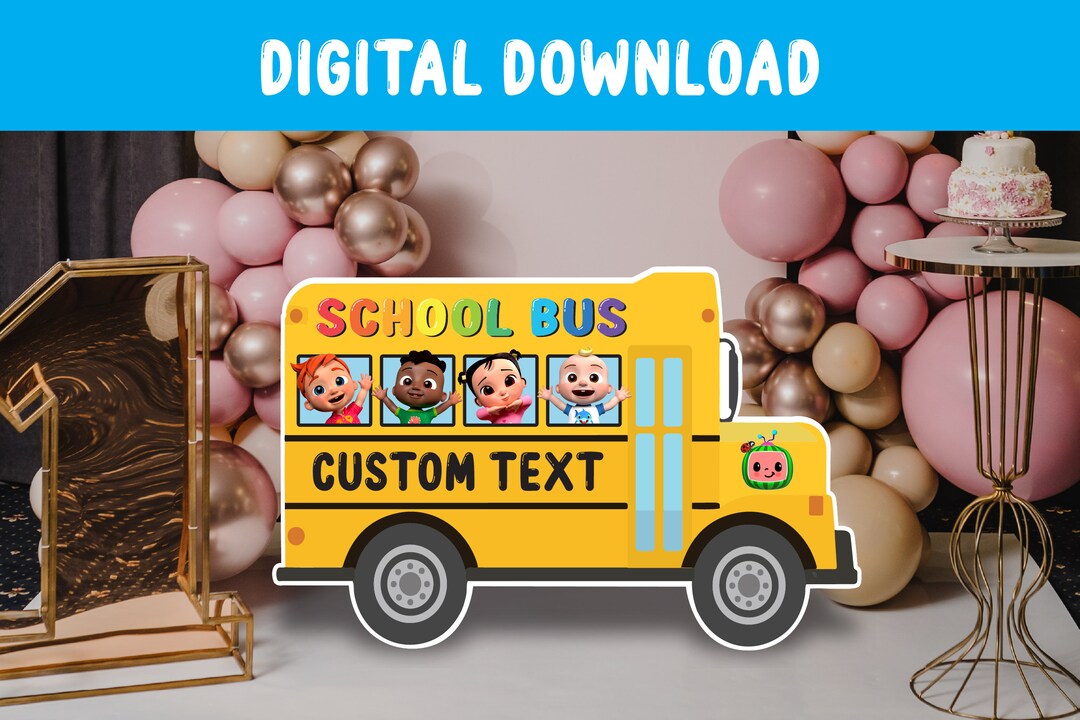 BIG DECOR School Bus Cutouts Party Decor Yard Etsy