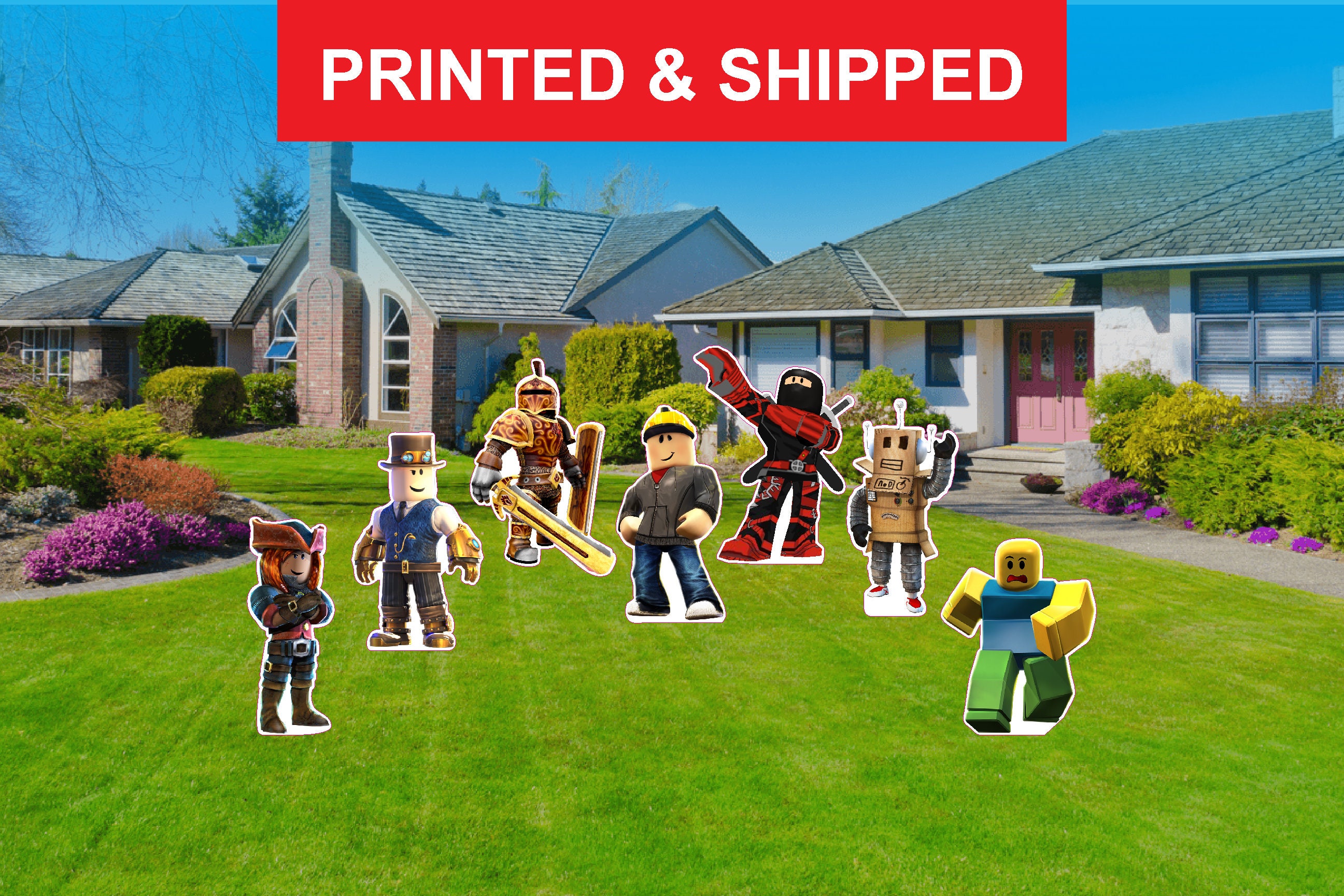 BIG DECOR Roblox Boy Package / Cutout Stands / Custom Party Etsy