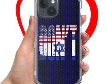 iPHONE - « DON'T » (les États-Unis sont solidaires d'Israël), sur une peau claire 13/11/14/15. Citation de Joe Biden.
