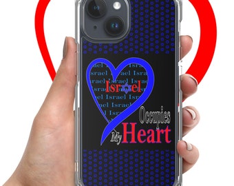 iPHONE – „Israel Occupies My Heart“, Auf klarer Haut 11/12/13/14/15. Stehen Sie an der Seite Israels.