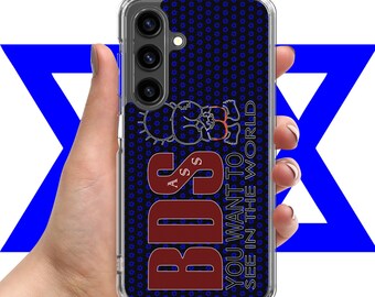 SAMSUNG - "B D ASS", On A Clear Skin. Galaxy S10-S20-S21-S22-S23-S24. B D Ass You Want To See In The World. Israeli Humour.