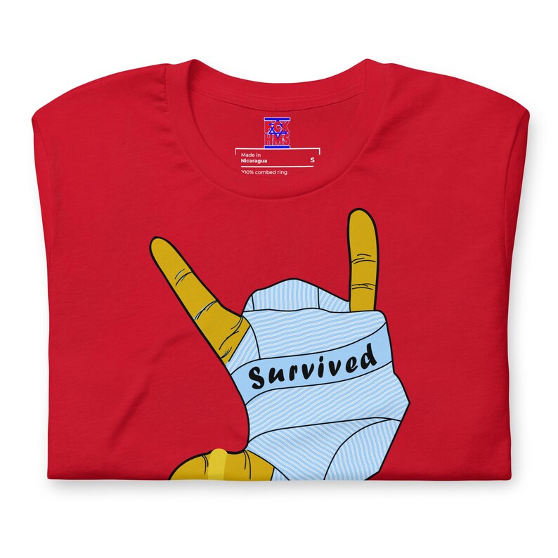 T-SHIRT - *Survived* Printed On A Combed and Ring Spun Cotton Unisex Short-Sleeved Top. FCK HMS. image 10
