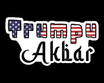 Aufkleber – „Trumpu“, gedruckt auf strapazierfähiger, blasenfreier Vinylfolie. Trump ist großartig.