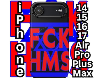 iPhone – „FCK HMS“, auf einer robusten MagSafe-Hülle 14/15/16/17. Befreit Gaza von der Hamas.