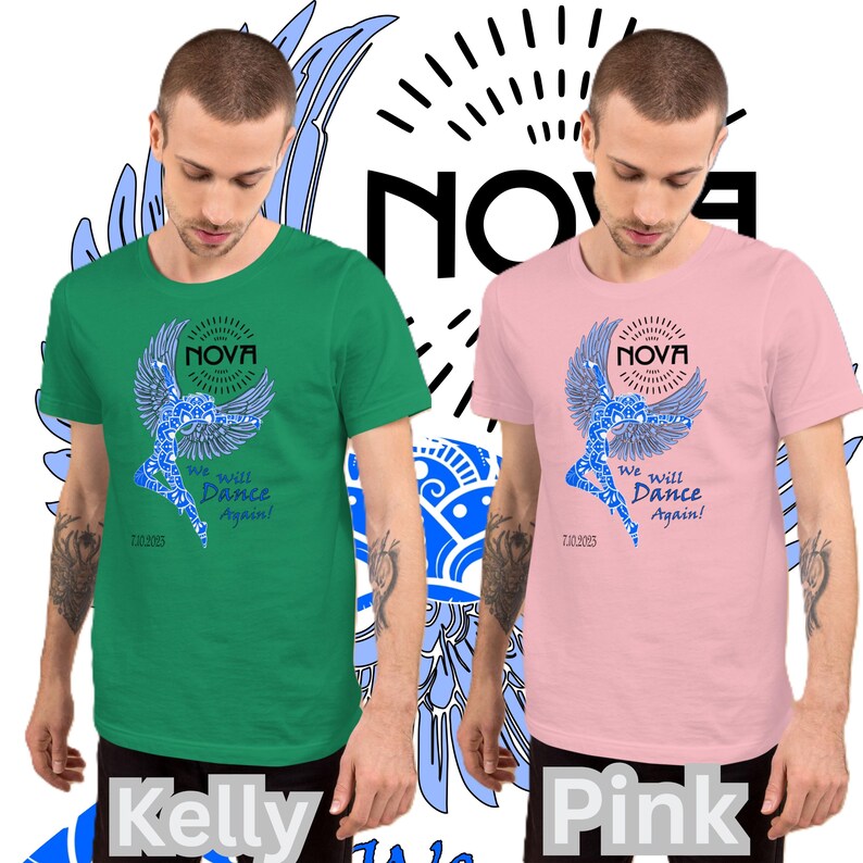 CAMISETA - *NOVA Angels* Estampada en una camiseta unisex de manga corta de algodón peinado e hilado en anillo. Volveremos a bailar. imagen 5