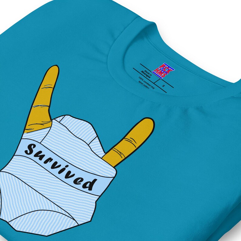 T-SHIRT - *Survived* Printed On A Combed and Ring Spun Cotton Unisex Short-Sleeved Top. FCK HMS. image 11