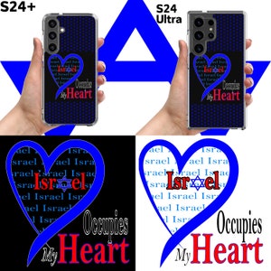 SAMSUNG Israel Occupies My Heart, On A Clear Skin. Galaxy S10-S20-S21-S22-S23-S24. Stand With Israel. image 8