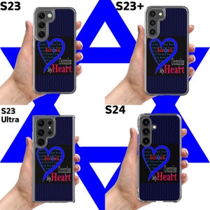 SAMSUNG Israel Occupies My Heart, On A Clear Skin. Galaxy S10-S20-S21-S22-S23-S24. Stand With Israel. image 7