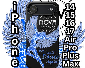 iPhone – „Nova Angels“, auf einer robusten MagSafe-Hülle, 14/15/16/17. Wir werden wieder tanzen.