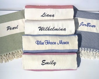 Personalized Beach Towel, 40x70" Monogrammed Beach Towel, Girls Trip Gifts, Personalized Gifts Beach Bridal Party Towel, Bridesmaid Gifts